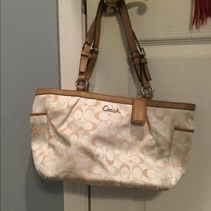 Cream Coach Purse